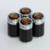 original.jpeg 4 pcs (Set) Black Carbon Tire Valve Dust Caps for Porsche