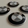 original.jpeg 4 pcs (Set) 56mm - 2.20inch Carbon Black & White BMW Wheel Center Hub Caps Stickers