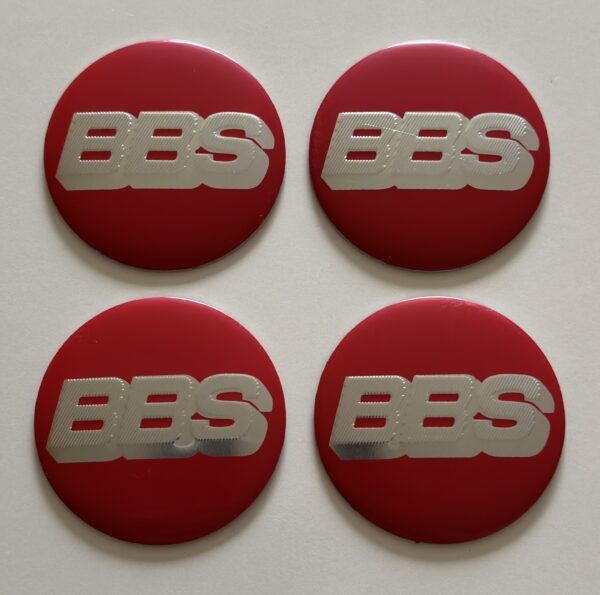 original.jpeg 4 pcs (Set) 56mm - 2.20inch Red & Silver BBS Wheel Center Hub Caps Stickers