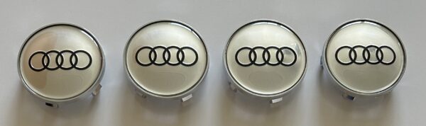 original.jpeg 4 pcs (Set) 68mm - 2.68inch Silver Audi Wheel Center Hub Caps