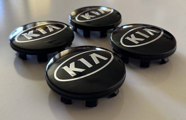original.jpeg 4 pcs (Set) 58mm - 2.28inch Black KIA Logo Wheel Center Hub Caps