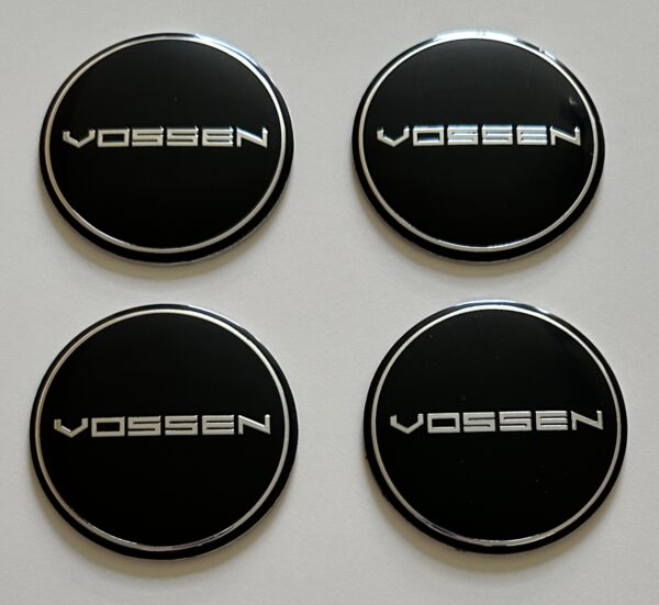 original.jpeg 4 pcs (Set) 56mm - 2.20inch Black Vossen Wheel Center Hub Caps Stickers