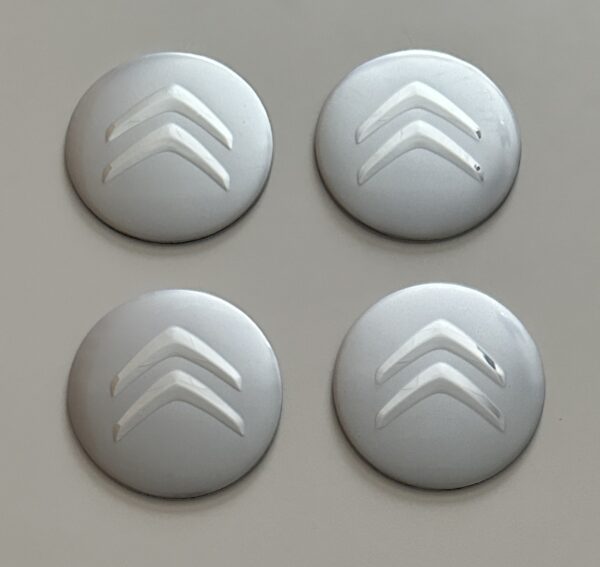 original.jpeg 4 pcs (Set) 56mm - 2.20inch Silver Citroen Wheel Center Hub Caps Stickers