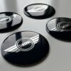 original.jpeg 4 pcs (Set) 56mm - 2.20inch Black Mini Cooper Logo Wheel Center Hub Caps Stickers