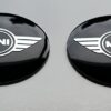original.jpeg 4 pcs (Set) 56mm - 2.20inch Black Mini Cooper Logo Wheel Center Hub Caps Stickers