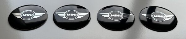 original.jpeg 4 pcs (Set) 56mm - 2.20inch Black Mini Cooper Logo Wheel Center Hub Caps Stickers