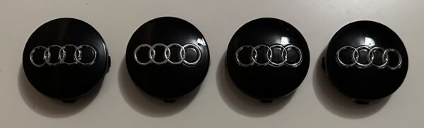 original.jpeg 4 pcs (Set) 60mm - 2.36inch Black Audi Wheel Center Hub Caps (4B0601170)