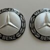 original.jpeg 4 pcs (Set) 65mm - 2.56inch Silver & Black Mercedes Benz Wheel Center Hub Caps Stickers