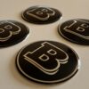 original.jpeg 4 pcs (Set) 65mm - 2.56inch Black BRABUS Wheel Center Hub Caps Stickers