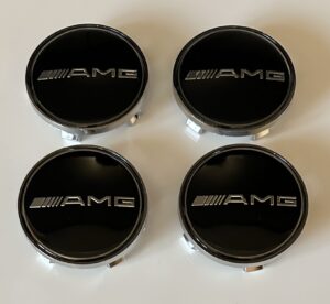 original.jpeg 4 pcs (Set) 68mm - 2.68inch Black AMG Wheel Center Hub Caps