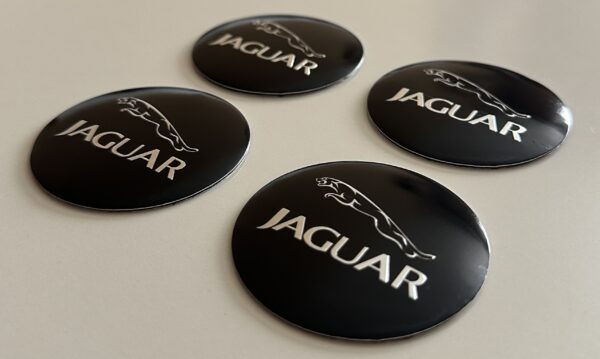 original.jpeg 4 pcs (Set) 56mm - 2.20inch Black Jaguar Wheel Center Hub Caps Stickers