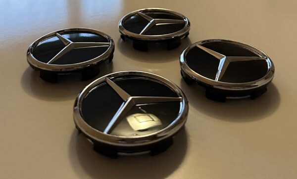 original.jpeg 4 pcs (Set) 60mm - 2.36inch Glossy Black Mercedes Benz Star Logo Wheel Center Hub Caps