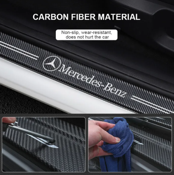 original.png 4 pcs Carbon Fiber Car Door Sill Scuff Protector Set for Mercedes Benz - Anti-Scratch Strip