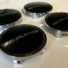 4 pcs (Set) 68mm - 2.68inch Black AMG Wheel Center Hub Caps
