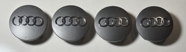 original.jpeg 4 pcs (Set) 68mm - 2.68inch Matte Gray Audi Wheel Center Hub Caps (8D0601170)