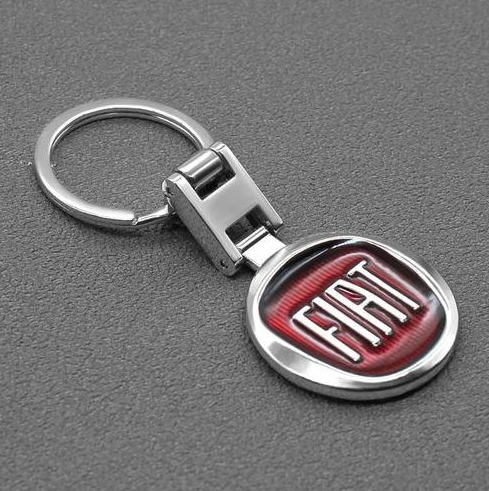 original.png 1 pcs High Quality Red FIAT Metal Keychain