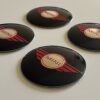 original.jpeg 4 pcs (Set) 50mm - 1.97inch Black & Red Mini Cooper Wheel Center Hub Caps Stickers