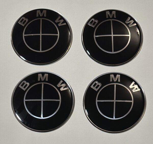 original.jpeg 4 pcs (Set) 65mm - 2.56inch Full Black BMW Wheel Center Hub Caps Stickers