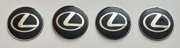 original.jpeg 4 pcs (Set) 65mm - 2.56inch Black Lexus Wheel Center Hub Caps Stickers