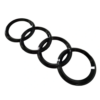 original.png 1 pcs 175mm x 60mm Glossy Black Audi Rings Trunk Emblem