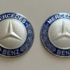 original.jpeg 4 pcs (Set) 65mm - 2.56inch Silver & Blue Mercedes Benz Wheel Center Hub Caps Stickers
