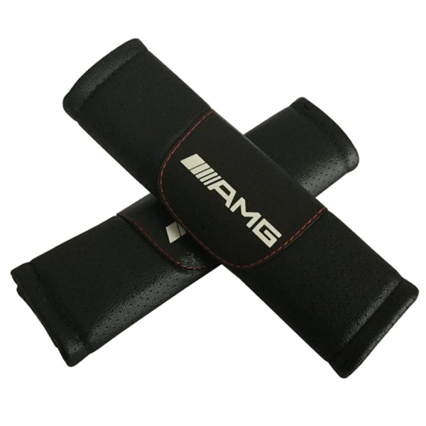2 pcs AMG Car Styling Safety Belt Cover Protection Shoulder Pad Cushion Harness Pad