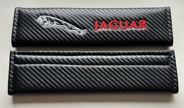 original.jpeg 2 pcs Black Jaguar Car Styling Safety Belt Cover Protection Shoulder Pad Cushion Harness Pad