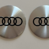 original.png 4 pcs (Set) 56mm - 2.20inch Matte Silver Audi Wheel Center Hub Caps Stickers