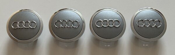 original.jpeg 4 pcs (Set) 69mm - 2.72inch Glossy Gray Audi Wheel Center Hub Caps