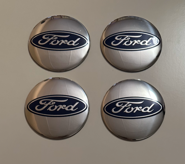original.png 4 pcs (Set) 56mm - 2.20inch Silver Ford Wheel Center Hub Caps Stickers