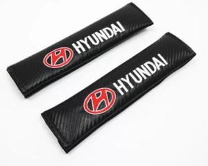 2 pcs Black Hyundai Car Styling Safety Belt Cover Protection Shoulder Pad Cushion Harness Pad