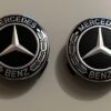 4 pcs (Set) 75mm - 2.95inch Black Mercedes Benz Wheel Center Hub Caps