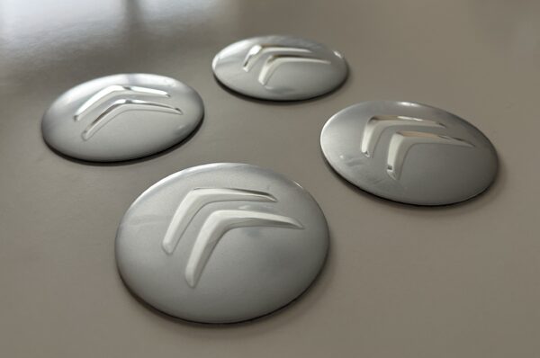 original.jpeg 4 pcs (Set) 56mm - 2.20inch Silver Citroen Wheel Center Hub Caps Stickers