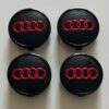 original.jpeg 4 pcs (Set) 61mm - 2.40inch Black & Red Audi Wheel Center Hub Caps