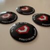original.jpeg 4 pcs (Set) 56mm - 2.20inch Black & Red Vossen Wheel Center Hub Caps Stickers
