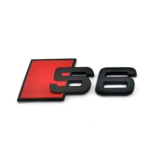 original.png 1 pcs Black Audi S6 Metal Emblem Sticker