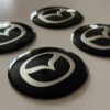 original.jpeg 4 pcs (Set) 65mm - 2.56inch Black Mazda Wheel Center Hub Caps Stickers