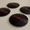 original.jpeg 4 pcs (Set) 56mm - 2.20inch Black & Red Toyota TRD Wheel Center Hub Caps Stickers
