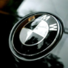 1 pcs 74mm Black & White BMW Bonnet / Hood Badge Emblem