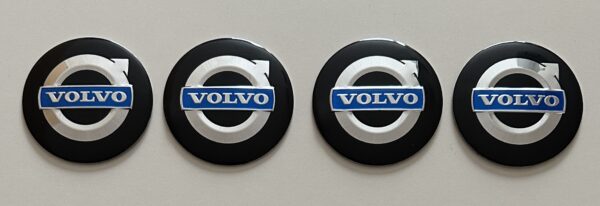 original.jpeg 4 pcs (Set) 56mm - 2.20inch Black Volvo wtih Blue Logo Wheel Center Hub Caps Stickers