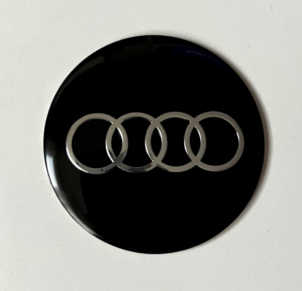 original.png 4 pcs (Set) 56mm - 2.20inch Black Audi Wheel Center Hub Caps Stickers