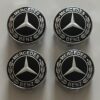 original.jpeg 4 pcs (Set) 60mm - 2.36inch Black Mercedes Benz Wheel Center Hub Caps with Silver Caps