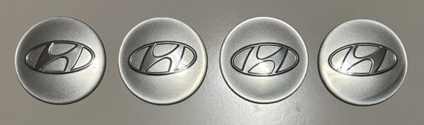 original.jpeg 4 pcs (Set) 65mm - 2.56inch Silver Hyundai Wheel Center Hub Caps Stickers