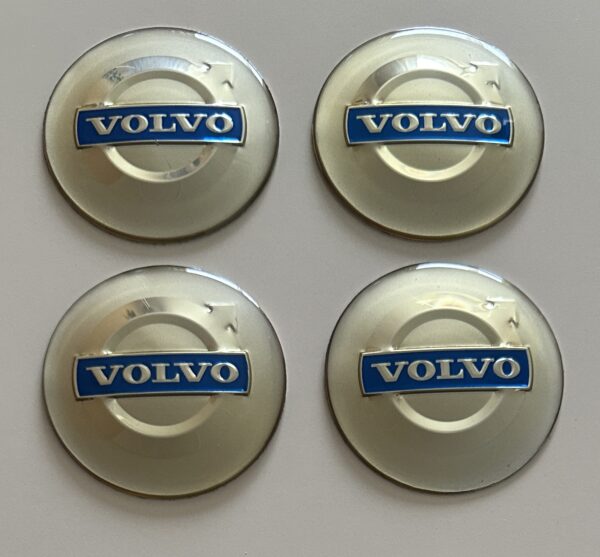 original.jpeg 4 pcs (Set) 65mm - 2.56inch Silver Volvo Wheel Center Hub Caps Stickers
