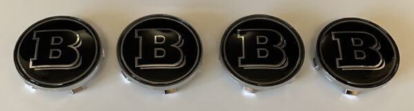 original.jpeg 4 pcs (Set) 68mm - 2.68inch Black BRABUS Wheel Center Hub Caps