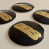 original.jpeg 4 pcs (Set) 70mm - 2.75inch Black & Gold BBS Wheel Center Hub Caps Stickers