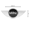 1 pcs Silver 3D Mini Cooper Metal Emblem Sticker for Hood & Trunk