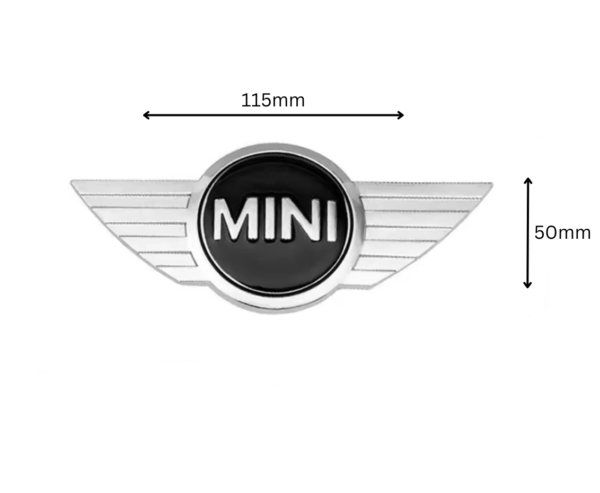 1 pcs Silver 3D Mini Cooper Metal Emblem Sticker for Hood & Trunk
