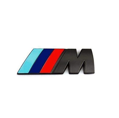 original.png 1 pcs Black Matte BMW M Performance Emblem Sticker Metal