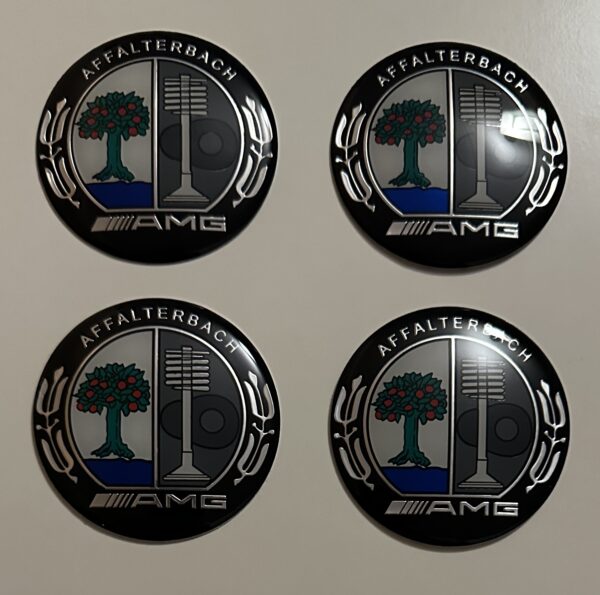 4 pcs (Set) 65mm - 2.56inch AMG Affalterbach Wheel Center Hub Caps Stickers